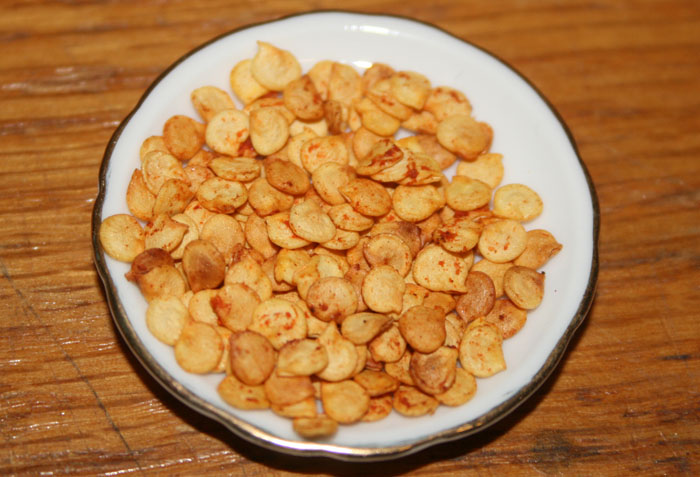 Chips aus Paprika Kernen